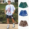 Lässiger Sommer-Polyester-Druck, schnell trocknend, mit Kordelzug, Basketball-Sportshorts für Männer