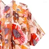 Women's Swimwear Half Sleeve Kimono Loose Version Casual Beach Dress Cardigan Fashion Bath Flower Print Bubble