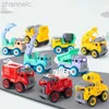 Diecast Model Cars 4pcs Construction Toy Engineering Car Fire truck Screw Build and Take Apart Great for Kids Boys