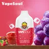 Vapesoul V-Dual 5000 Puffs Box Design Dois Sabores para Switch Mod Premium Dispositivo Recarregável