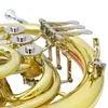 Montreux Mini French Horn Gold Brass Lacquer Instrument with Case