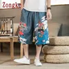 Men's Shorts Zongke Celana Pendek Harajuku Kasual Cetak Ikan Mas Pakaian Pria Jepang Baru M 5XL Produk 230427