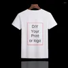 Мужские футболки по индивидуальному заказу, модная рубашка из полиэстера с 3D принтом, мужской женский топ, сделай сам, как Po или логотип, белая детская футболка на заказ