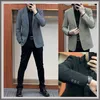 Ternos masculinos Blazers Western for Masculino Comércio de verão Ice Silk Casual Waffle In Men Man Jackets Coat 230427