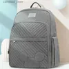 Diaper Bags Solid Diaper Backpack Bag Mummy Maternity Nappy Bag For Baby Care Mommy Large Capacity Travel Bottle Insulation Bags Q231127
