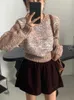 Women's Sweaters Sparkling Knitted Sweater Women Elegant O Neck Long Sleeve Sequin Sweater Autumn Winter Chic Lady Loose Solid Pullover zln231127