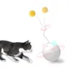 おもちゃエレクトリック猫のおもちゃ自動ボールローリングスマートからからかう羽毛猫おもちゃLEDライトインタラクティブ自己回転トラックボールの動き