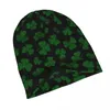 Berets Shamrock Leaf Green Bonnet Hats Knitted Hat Fashion Outdoor Skullies Beanies Men's Women's Spring Thermal Elastic Caps