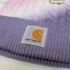 Дизайнерская кепка Carhart Carharrt постепенно окрашенная хлопчатобумажная пряжа из шерсти осень и зима с узором из жареного теста, складная теплая вязка, корейская женская
