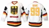 Maglia PERSONALIZZATA da hockey su ghiaccio Team Germany Deutschland ricamo da uomo cucito bianco nero qualsiasi numero e nome maglie