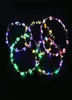 LED Headband Lights Glow strings Flower Crown Headbands Light Up Hair Wreath Hairband Garlands Women Christmas Party Wreaths28849285055