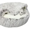 Mats Winter Warm Shell SemiClosed Cat Nest Pet Cat Bed SemiSurrounded Kennel Dog Bed Closed Cat Nest Interior Cap Big For Dogs Home