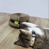 Brinquedos acordeão gato scratch board papel ondulado suprimentos para animais de estimação som sino bola novo brinquedo do gato plataforma giratória