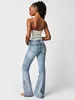Jeans pour femmes Femmes Taille Haute Pantalon à fond de cloche Style européen et américain Casual Coton Denim Dames Slim Streetwear Vintage Zipper