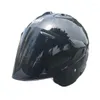 Мотоциклетные шлемы мужчины шлема шлема вершины ABS Материал, дамы, наполовину открытая лицо, черная ЕЭК одобрено