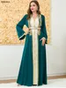 Этническая одежда мусульманская мода Два куска джилбаб халат Appliques Winter abaya и жилетки Long Play Overgramments Исламские женщины Марокканские кафтан 230426