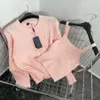 Ralphs Designer Laurens Sweater Top Quality Pony Bordado Cavalo Suéter Frito Massa Torce Botão Corda Jaqueta Versátil Mulheres Conjunto de duas peças outono e inverno