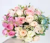 Decorative Flowers Wreaths A Bunch Of Beautiful Artificial Peony Roses Silk DIY Home Garden Party Wedding Decoration22898240904