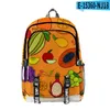 Rucksack Klassische Neuheit Obst Student Schultaschen Unisex 3D-Druck Oxford Wasserdichtes Notebook Multifunktions-Reiserucksäcke