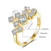 Anneaux de mariage Szjinao certifié Total est 1 5ct bague complète femme avec de nombreuses pierres bijoux tendance en argent pour fiançailles en 231127