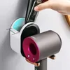 Soporte plegable para secador de pelo, organizador de baño montado en la pared, soporte para alisador de pelo, estante de almacenamiento para ducha, accesorio de baño