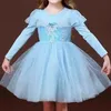 Robes de filles printemps automne robe de princesse à manches longues pour enfants vêtements Elsa congelé 310Y 231124