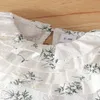 Наборы одежды Summer Hot Sell Bamboo Baby Olde Emelcodery Jacquard Ruffle Drinkemeper 100% Органический хлопковой комбинезон Unisex