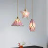 Pendant Lamps Nordic Brass Lights Romantic Clothing Store Children's Room Glass Hanging Lamp Dining Bedroom Bedside LampPendant