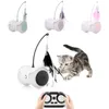 Toys Smart Interactive Pilot Control Electric Cat Pies Interactive Fun Usb ładowanie zabawy Pet Gra Electronic LED LED Feather
