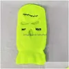 Maschera per motociclisti Cappellini per ciclismo Maschere 2022 Aldt Autunno Inverno Sci 3 fori Mantieni caldo Cappello lavorato a maglia Fl Er Clava Cappelli Divertente Festa Ricama Dhzza