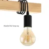 Pendant Lamps Creative Personality Simple Wooden Dining Room Chandelier Nordic Kitchen Aisle 4 Black Lamp