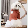 Vêtements de chien Pull tricoté monochrome pour chiens Chemise de fond Manteau de coton Manteaux chauds Petits et moyens Vêtements pour chiots Automne Winte
