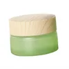 20 ml 30 ml 40 ml 60 ml 80 ml 100 ml 120 ml Groen matglas Zalfpotje Mist Spray Lotion Pompfles met imitatie houten deksels Caps Rnsin