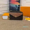 Recto Verso Credit card Wallet Cardholder holder Paid Flower small wallets womens Mens pouch borsa leather zippy214k