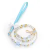 Dog Collars 2023 Blue Bead Lead Collar Leashes Cute Leash Set Princess Style Supplies