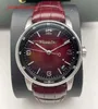 Ap Swiss Montre de luxe Code 11.59 Série 15210bc Platine Vin Rouge Mode Homme Casual Business Back Transparent Montre Mécanique