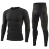 Herren Thermo-Unterwäsche 2024 Winter Warm Set Taktische Fitness Leggings Enge Sportbekleidung Langes Hemd Freizeitkleidung