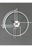 Horloges murales Gowpenart Querencia métal noir or et argent horloge 1,5 mm épaisseur 50x50 cm design moderne avec boussole