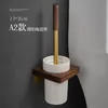 Borstar hängande nordisk toalettborsthållare Ren lyxig kreativ toalettborstväggmonterad hårdvara Szczotka gör WC Badrums fixtur 50