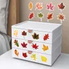 52 stks sommige soorten herfstbladeren cartoon graffiti waterdichte PVC stickers pack voor koelkast auto koffer laptop notebook cup telefoon bureau fiets skateboard case.