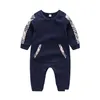 rompers Kids Girl Romper Baby Infant Boy Cloths Newbolblible Bemsuit Long Sleeve Cotton Cotton Pajamas 0-24 شهر