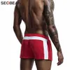 Shorts masculinos Seobean Celana Pendek Pakaian Rumah Pria Pinggang Rendah Seksi Katun Super Lembut Nyaman Boxer Kasual 230427