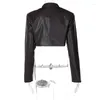 Damesjassen Crop Leren Jas Blazers Y2K Streetwear Mode Winter Dameskleding 2023 Elegante Cropped Dames Sexy Mantels Jassen