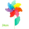 Garden Decorations 18cm 24cmwindmill Pinwheel Wind Spinner DIY Colorful Wood Pole Children's Toy Windmill Outdoor Decoration 2023