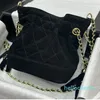 Womens chain Chaanel Drawstring designer bag velvet diamond grid bucket bag classic drawstring design mini handbag luxury crossbody wallet lucky bag