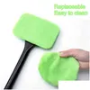 Interior Decorations Car Window Cleaner Brush Kit Windshield Cleaning Wash Tool Inside Glass Wiper With Long Handle Accessories Drop D Otatk