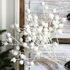 장식용 꽃 10pcs/세트 시뮬레이션 딸기 지점 장식 줄기 꽃꽂이를위한 휴가 액세서리 홈 DIY 공예품