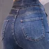 Jeans da donna svasati per le donne Pantaloni skinny morbidi patchwork BootCut in denim Mujer Pantaloni elasticizzati moda donna 2023 Blu 231127