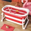 Bathtubs Portable Folding Bathtub Adult Folding Bath Barrel Household Full Body Bathtub Adult Children Swimming Pool Nonslip Bath Tub