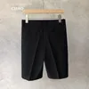 Men's Shorts Summer Loose Male Shorts Korean Solid Shorts Men Fashion Business Office Mid-rise Button Straight Casual Five Points Pants 230427